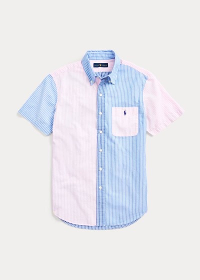 Men's Polo Ralph Lauren Striped Seersucker Fun Shirts | 571863BUI